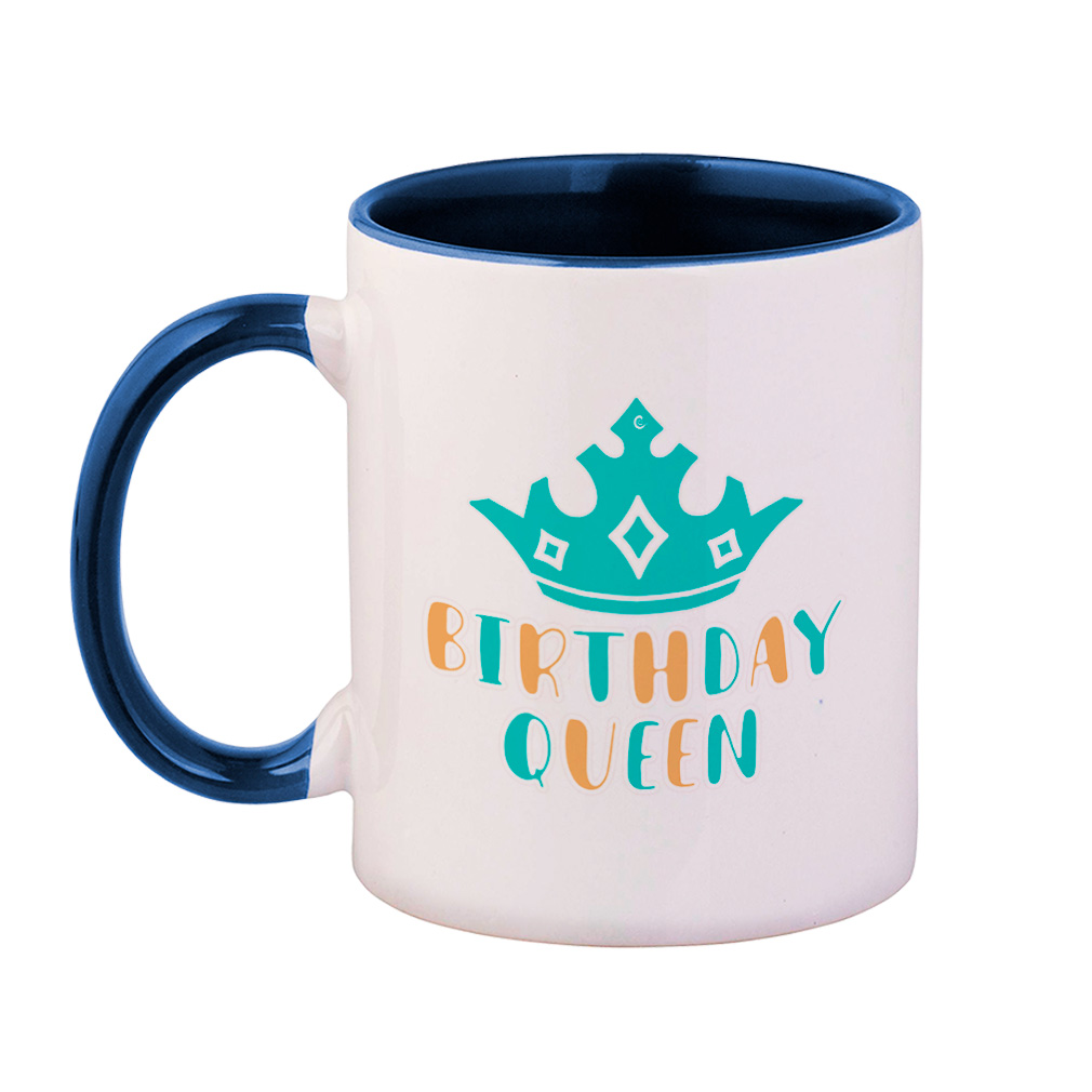 Ceramic Colorful Coffee Mug 11 Ounces Birthday Queen Crown Tea Cup Birthday - Picture 5 of 8